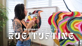 rug tufting for beginners how to make a rug [upl. by Julianne373]