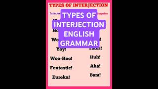 Types of Interjection English Grammar trending viralshort grammar [upl. by Gnolb]