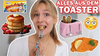 1 TAG alles aus dem TOASTER essen🤯🍕 KRANK [upl. by Arodnap]