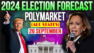 LIVE 2024 PRESIDENTIAL ELECTION MAP POLY MARKET PROJECTIONS AS OF SEPT 25 🔥 [upl. by Kcirej]