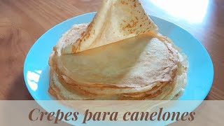 LOS MÁS DELICIOSOS PANQUEQUES  CREPES PARA CANELONES Receta MUY FÁCIL Y RENDIDORA  VC cocina [upl. by Britte]