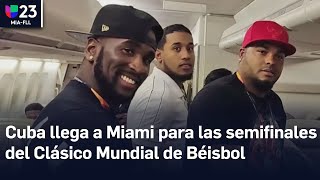 Cuba llega a Miami para disputar las semifinales del Clásico Mundial de Béisbol [upl. by Daphene859]