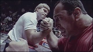 John Brzenk in 1990  Arm Wrestling [upl. by Annaerb323]