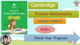 Cambridge Primary Maths LB4 Check your progress Unit1cambridgecurriculum mathematics p4 [upl. by Anerual]