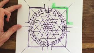 Drawing The Sri Yantra Freehand with Sarah Tomlinson Part Two [upl. by Aimekahs]