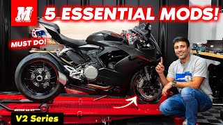 5 First Essential Mods for the Ducati Panigale V2 [upl. by Derrek]