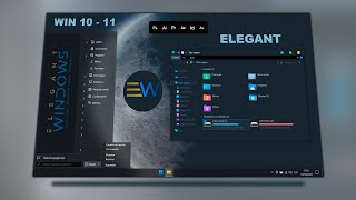 TEMA MUY ELEGANTE DARK PARA WINDOWS 10 Y 11 [upl. by Worlock]