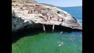 GIOLA LAGOON Thassos Greece road to beach and videos [upl. by Edrei]