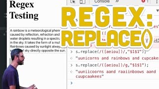 29 Regular Expressions replace  Programming with Text [upl. by Llirred]