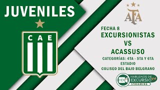 Excursionistas vs Acassuso  Fecha 8  Juveniles B 4TA  5TA Y 6TA DIVISIÓN [upl. by Carpenter347]