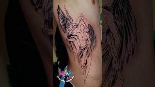 tatuagem de anjo na costela tattoo tatuagem coveruptattoo tatuagemasculina [upl. by Nagram90]