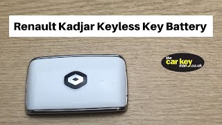 Renault Kadjar keyless Card Key Battery HOW TO Change [upl. by Nayrb]