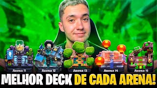 MELHOR DECK DA ARENA 11 ATÉ A ARENA 15 NO CLASH ROYALE [upl. by Adnylam652]