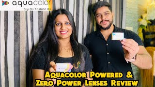 Aqualens amp Aquacolor Powered amp Zero Powered Contact Lens  Unboxing amp Review  Best Selling Shades [upl. by Hobey]