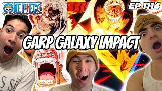 GARP GALAXY IMPACT PEAK  ONE PIECE EPISODE 1114 REACTION [upl. by Lednahs]