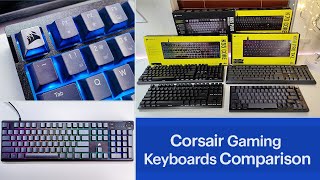 Corsair K55 Core K70 Core K65 Plus and K60 Pro TKL Gaming Keyboard Comparison [upl. by Eceinhoj]