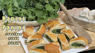 Rapini Panini how to cook broccoli rabe  Broccoli Rapini  cooking broccoli rapini  Rapini Panini [upl. by Edy]