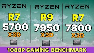 5700x3d vs r7 5800x3d VS I9 14900K VS R7 7800X3D VS R9 7950X3D AMD RYZEN 5700X3D GAMİNG TEST [upl. by Chassin952]