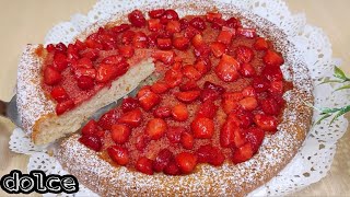 Questa torta alle fragole la farai tutti i giorni Basta solo 1 minuto facilissima 156 [upl. by Mirna]