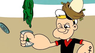 Popeye Squeezes Open A Can Of Spinach  Popeye For Kids  Animations For Kids [upl. by Linn]