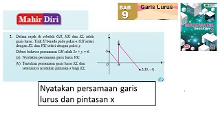 KSSM Matematik Tingkatan 3 Bab 9 garis lurus selari mahir diri bab 9 no2 n buku teks cabaran dinamis [upl. by Eri]