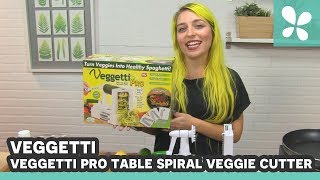 Veggetti Pro Spiralizer Turns Veggies into Vegan Noodles Review [upl. by Kele]