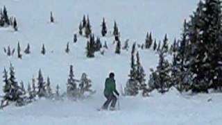 Steph Skiing the Knife Ridge Chutes at Wolf Creek [upl. by Alyaj]