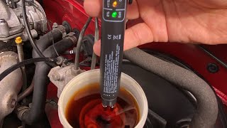 How to check Brake  Clutch fluid for water percentage using Brake Fluid Liquid Tester [upl. by Nyllij158]