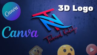 3D Logo design with Canva [upl. by Helaine]