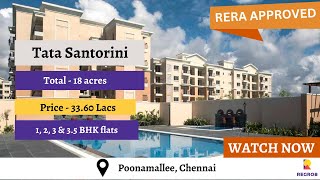 Tata Santorini ☎️916366782381  Flats For Sale In Poonamallee Chennai 💰₹ 32 Lacs  Actual video [upl. by Llehcar598]