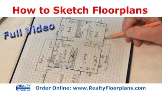 Realty Floorplans How to Rough Sketch a Floor Plan Full Version [upl. by Tallbott]