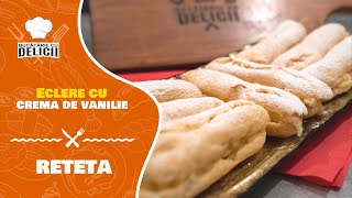 Eclere cu crema de vanilie O reteta delicioasa si ieftina CC Eng Sub [upl. by Rudwik]