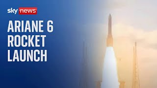 European Space agency launch Ariane 6 rocket [upl. by Ahsilram]