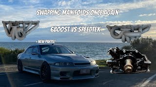 6boost vs Speedtek Manifold  RB25 R33 Drift Car gets Fresh Parts [upl. by Cathey]