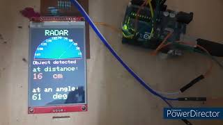 Ultrasonic wireless radar using HC SR04 with TFT LCD monitor [upl. by Ruenhcs]