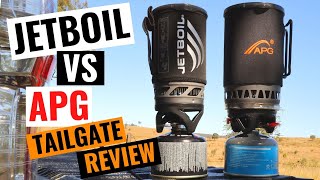 Jetboil FLASH Vs APG Hiking Stove  Tailgate Review  Which One Should You Buy [upl. by Einapets102]