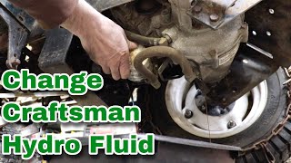 How To Change Hydro Fluid On A Craftsman Garden Tractor HydroGear [upl. by Nivk]