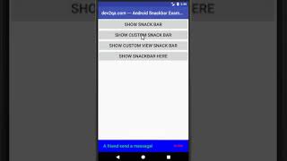 android snackbar example new [upl. by Ylelhsa]