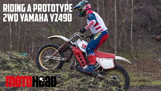 Yamaha YZ490 twostroke 2wheel drive Testing the forgotten prototype [upl. by Tertia]