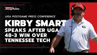 Kirby Smart updates status of Oscar Delp Nate Frazier comments on late Tennessee Tech field goal [upl. by Innoc]