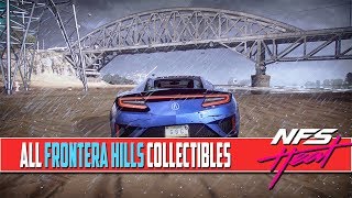 Need For Speed Heat ALL COLLECTIBLES Locations Frontera Hills Billboards Arts Flamingos [upl. by Barnabas]