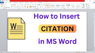 How to Insert Citations in Microsoft Word [upl. by Yelsek]