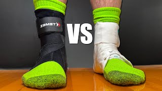 Zamst A1 Ankle Brace Vs Traditional Lace Up Ankle Braces [upl. by Ellehcrad]