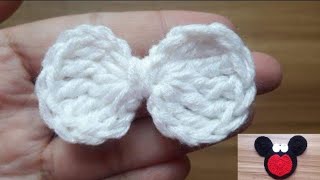 How to Crochet Minnie Mouse Heartbeat Coaster Bow  Part 1 of 3 [upl. by Tnomel817]