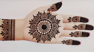 Very beautiful stylish front hand mehndi design  easy arabic mehndi design  Mehndi design  Mehndi [upl. by Ahsial]