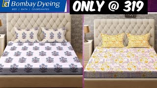 Bombay Dyeing Bedsheets 100 Cotton unpacking and review  King Size double bedsheets haul [upl. by Nimajaneb212]