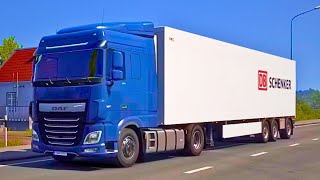 DAF XF REALISTIC DRIVING IN EURO TRUCK SIMULATOR 2 [upl. by Bernadette]