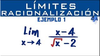 Solución de límites por racionalización  Ejemplo 1 [upl. by Darken]