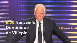 quotNous ne pouvons pas accompagner le rêve chimériquequot de BNétanyahou assure Dominique de Villepin [upl. by Sydney]