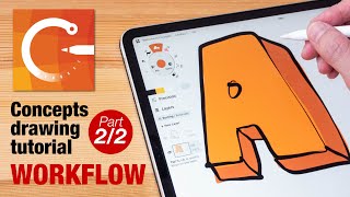 How to draw with Concepts app Workflow part 22 [upl. by Einaffyt904]